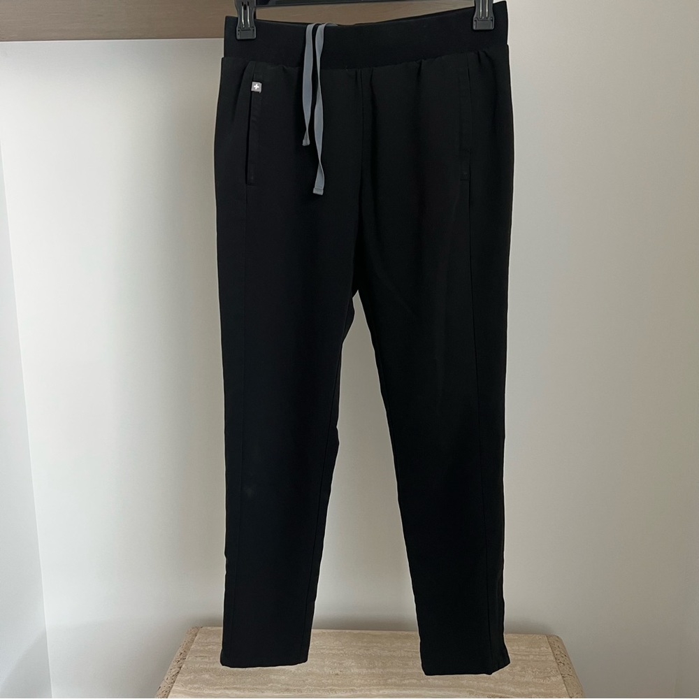 Figs Technical Collection Scrub Pants Womens Small Black Ankle Zipper
